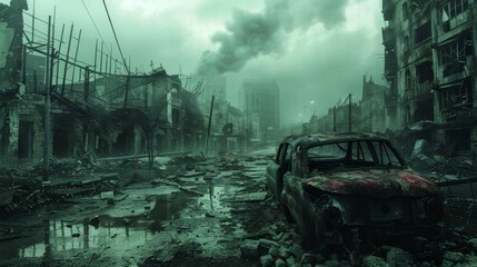 Destroyed City, Natural Disaster, After War.