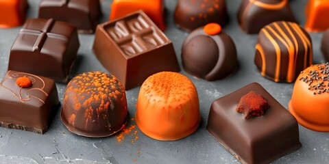 Crafted with care each chocolate treat embodies passion and meticulous craftsmanship. Concept Artisan Chocolates, Handcrafted Delights, Gourmet Treats, Fine Chocolate Creations, Exquisite Confections
