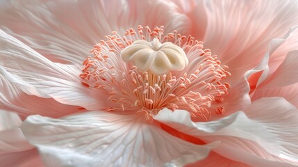  A close-up of a pink flower with white stamens