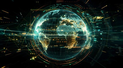 Obraz premium Digital global network connectivity concept