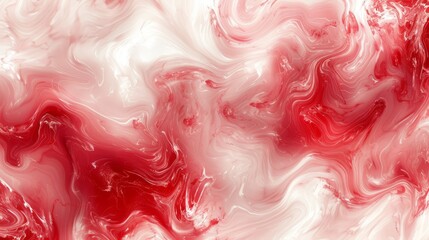  A red and white background with a red swirl and a white swirl on its left side