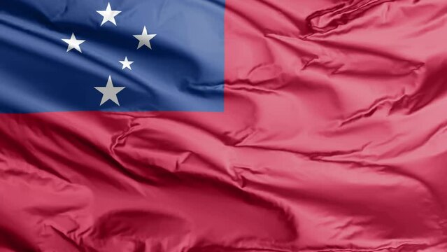 waving flag of samoa