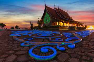 Ubon Ratchathani,Amazing Temple Sirindhorn Wararam Phuproud in Ubon Ratchathani Province at...