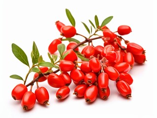 photo of Wolfberry, isolated on white background, photorealistic, illustration