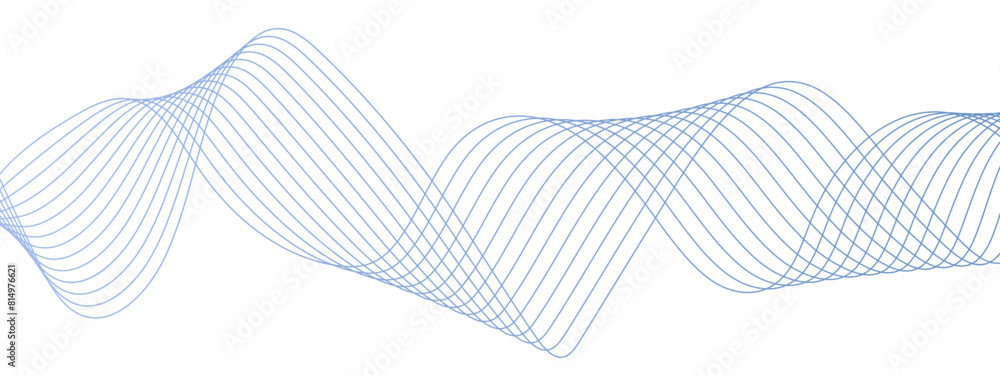 Leinwandbilder Abstract colorful modern stream wave and curve lines background. Business Illustration pattern of lines in transparent background. Frequency sound wave lines and technology curve lines .