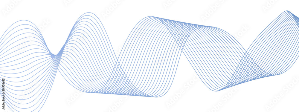 Aufkleber Abstract colorful modern stream wave and curve lines background. Business Illustration pattern of lines in transparent background. Frequency sound wave lines and technology curve lines .