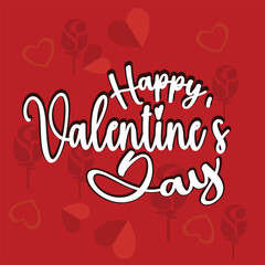 Happy valentines day poster design template