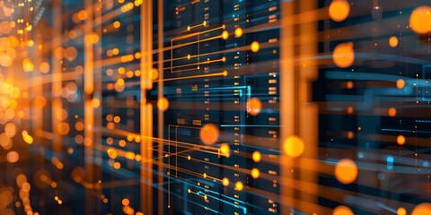 Migrating Business Operations to Cloud Networks for Enhanced Efficiency and Security. Concept Cloud Migration, Business Operations, Efficiency, Security, Cloud Networks