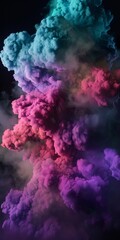 3d illustration of colorful clouds in the sky. Abstract background.