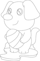 Dog Easter Easter egg Animal Vector Graphic Art Illustration