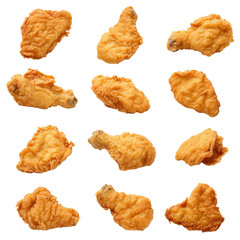 chicken nuggets isolated on a transparent background, PNG file, graphic design, graphic resource, nuggets restaurant, food, 