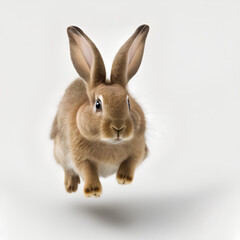 Obraz premium rabbit jumping isolated on white
