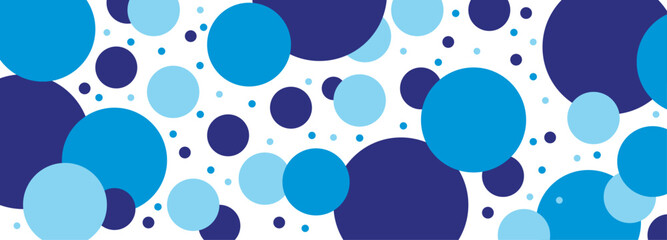 Simple Abstract Vector Background with Blue Round shapes on White background.