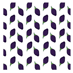 Vegetable background, unique pattern for any ideas. Eggplant color icons. Hand-drawn graphics. Vector.