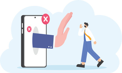 The concept of rejection or disapproval. unverified, invalid, incorrect, or rejected. Get rejected because the task file or report is incorrect. a cross with a clipboard. illustration concept design


