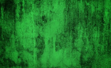 Scraped green background, Green Abstract Background, Green cracked wood background, Green textured paper or concrete wall wide banner background