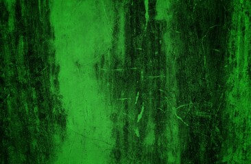 Scraped green background, Green Abstract Background, Green cracked wood background, Green textured paper or concrete wall wide banner background