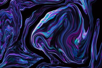 Obraz premium blue wave liquid abstract 3D