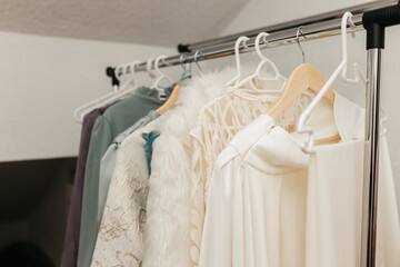 Bride and bridesmaids dresses