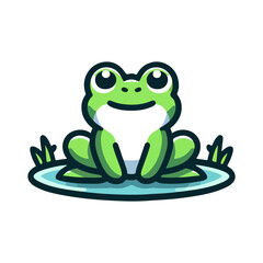 Obraz premium cute icon character frog
