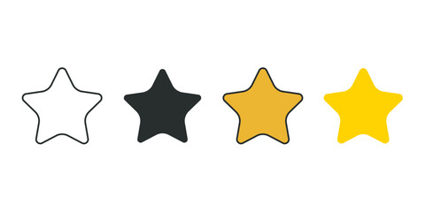 Star Icon symbol vector illustration isolated on white background