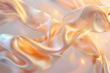 Obraz premium A cascade of silk ribbons in a luxurious palette, gracefully flowing against a soft