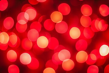 A mesmerizing background of out-of-focus lights creating a bokeh effect in varying shades of red. This abstract and festive backdrop conveys a sense of warmth, celebration, and joy, ideal for design