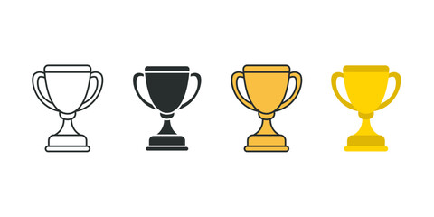Trophy Icon symbol vector illustration isolated on white background