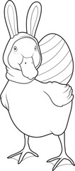 Duck Rabbit Easter Easter egg Animal Vector Graphic Art Illustration