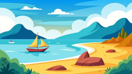Obraz premium seabeach and svg file
