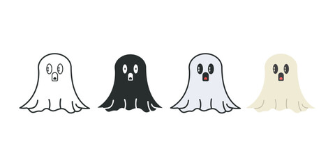 Ghost Icon symbol vector illustration isolated on white background