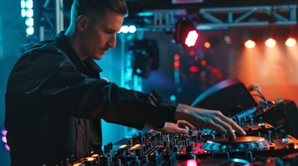 The DJ Mixing Live Music