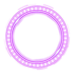 purple circle frame spin neon light shine