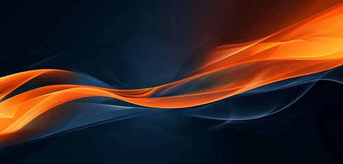 Modern Veterans Day graphic with sweeps of blazing orange and midnight blue.