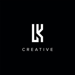 Obraz premium LK KL Alphabet Letter logo design. Initial Vector symbol.