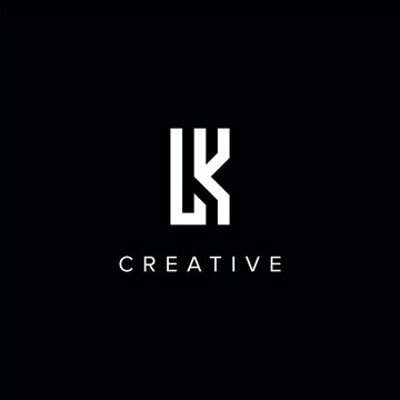 LK KL Alphabet Letter logo design. Initial Vector symbol.