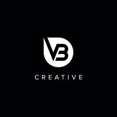 VB BV Alphabet Letter logo design. Initial Vector symbol.