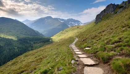 Naklejka premium path in the mountains