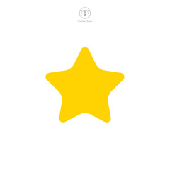 Star Icon symbol vector illustration isolated on white background