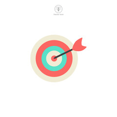 Target and Goal Icon symbol vector illustration isolated on white background