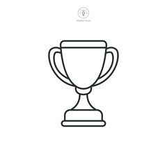Trophy Icon symbol vector illustration isolated on white background