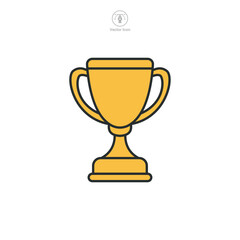Trophy Icon symbol vector illustration isolated on white background