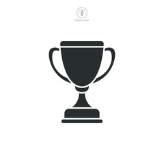 Trophy Icon symbol vector illustration isolated on white background