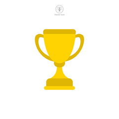 Trophy Icon symbol vector illustration isolated on white background