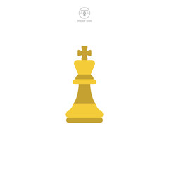 Chess Piece Icon symbol vector illustration isolated on white background