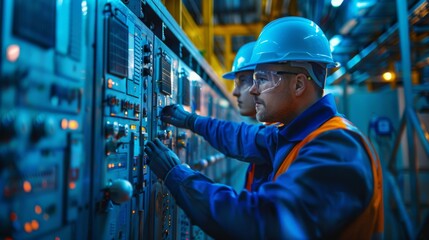 Engineers testing the backup power system in case of an emergency.