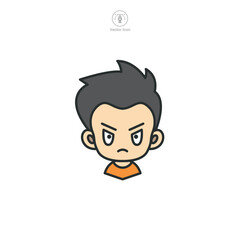 game character Icon symbol vector illustration isolated on white background