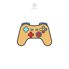 Joystick. Gamepad Icon symbol vector illustration isolated on white background