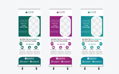 Modern Medical Roll-up Banner.
