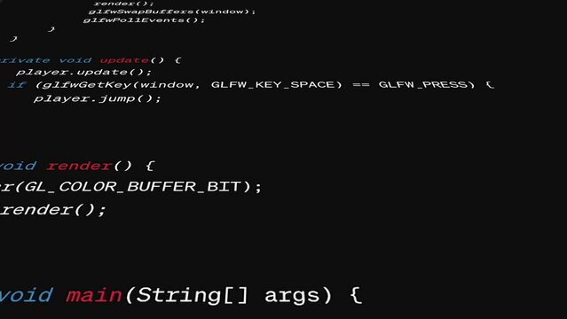 Java Program Displayed on Computer Screen